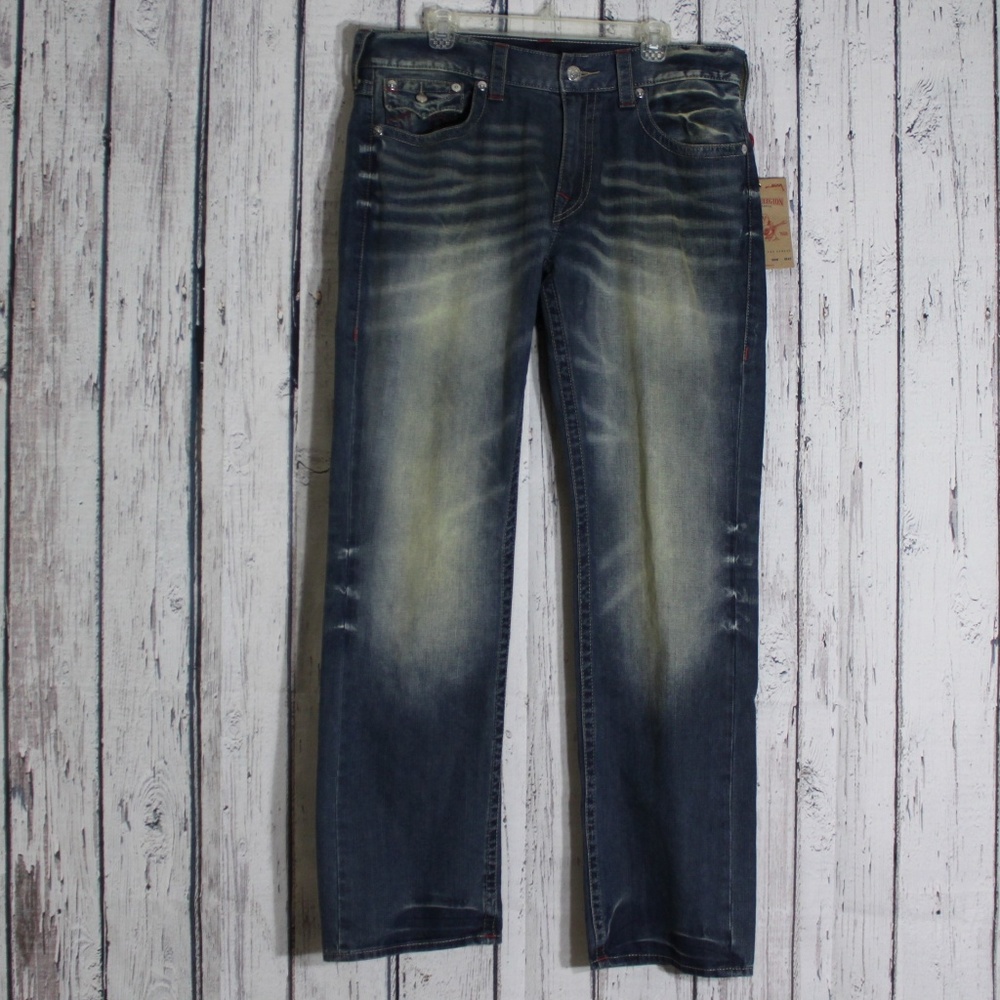 TRUE RELIGION Straight Flap EARTHWORM SN RED DRTY